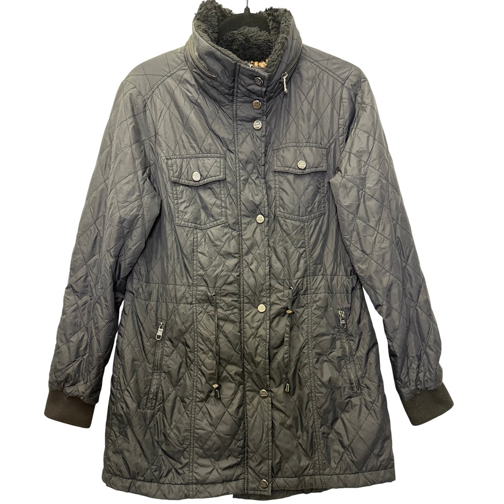 Steve Madden Black Quilted Jacket Size Medium | Stylish Lightweight‎ Puffer Coat